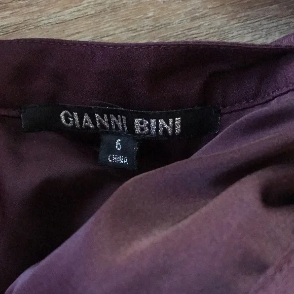 Gianni Bin Maroon/Cream Lace Dress - Size 6 - Picture 5 of 5